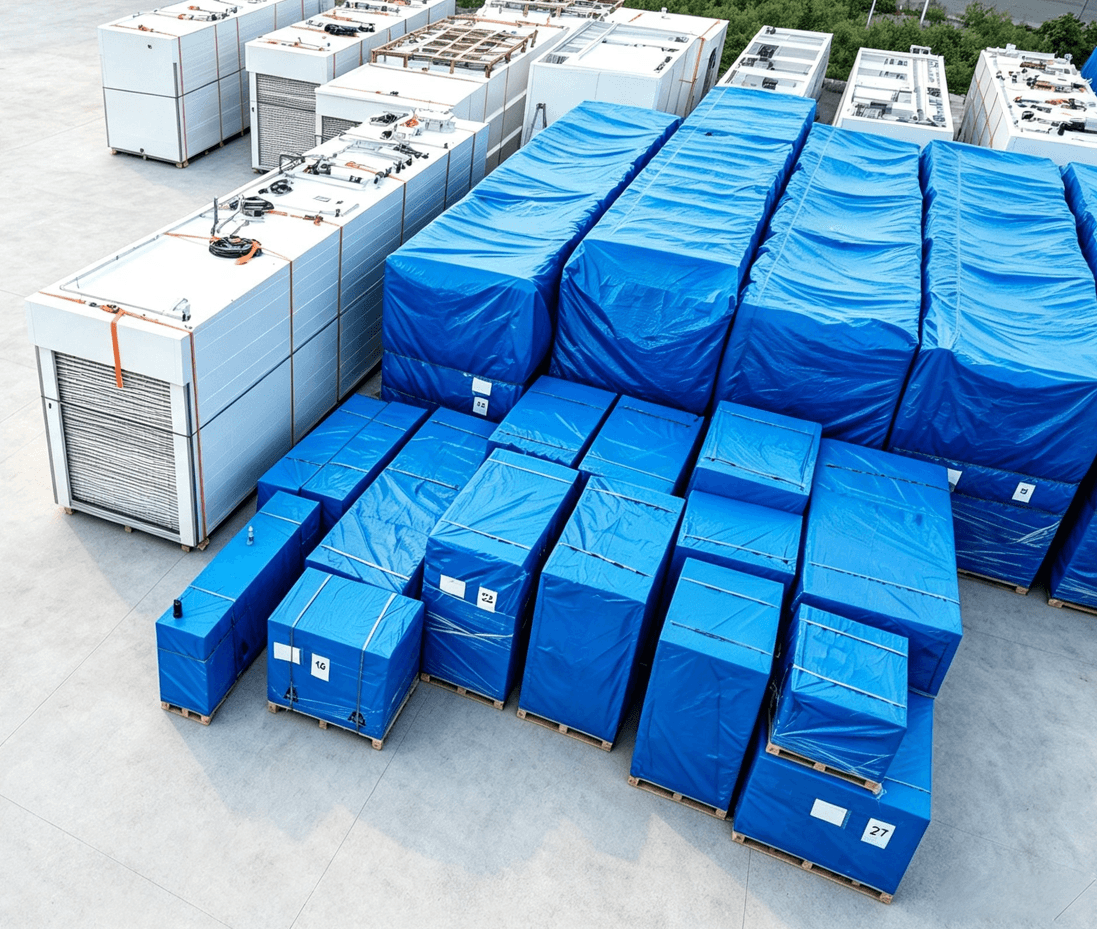 Baihuipu water treatment equipment prepared for export delivery
